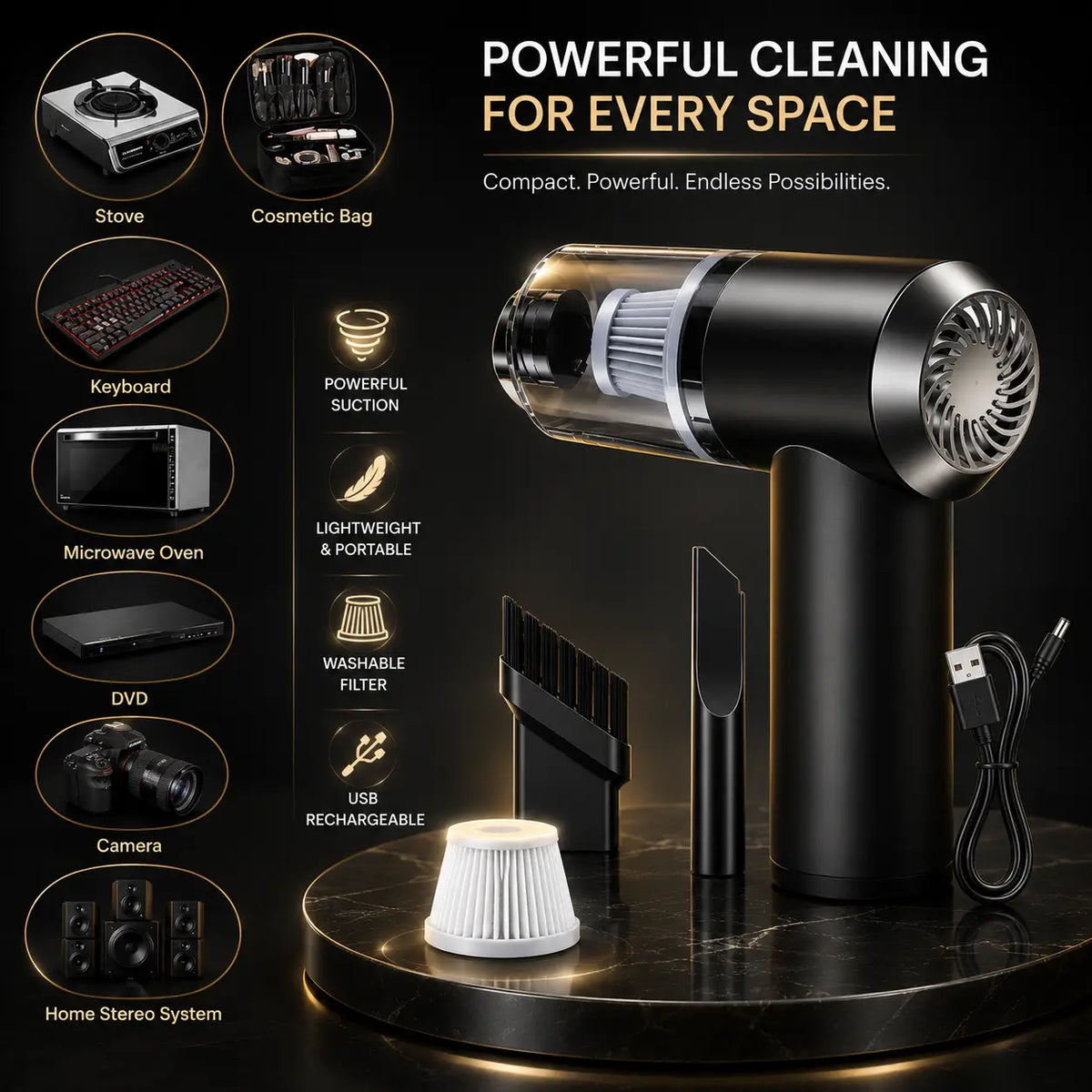 Portable Mini Vacuum Cleaner
